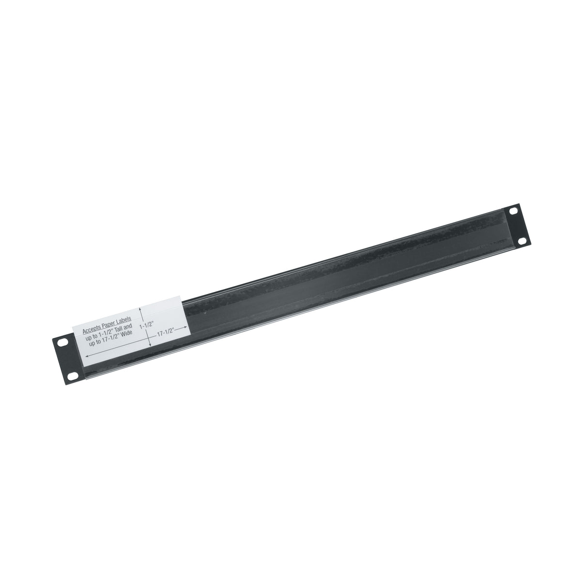 Middle Atlantic 1 RU Flanged Blank Rack Panel, Aluminum with ID Strip