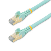 StarTech.com 3ft CAT6a Ethernet Cable - 10 Gigabit Shielded Snagless RJ45 100W PoE Patch Cord - 10GbE STP Network Cable w/Strain Relief - Aqua Individually Tested/Wiring is UL Certified/TIA