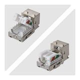 StarTech.com Shielded Cat6a Keystone Jack, 10-Pack RJ45 Ethernet Keystone Jacks, STP Cat6a Wall Jack, 90-Degree Toolless