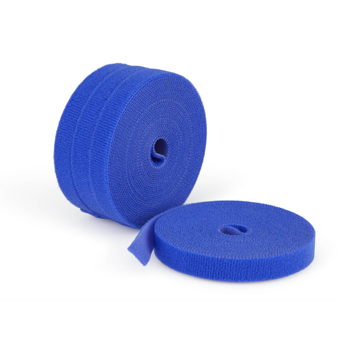 StarTech.com 4-pack 15ft (4.6m) Hook and Loop Roll, 0.5in Wide, Blue, Cut-to-Size Reusable Cable Ties, Fastener Tape, Adjustable Fabric Wraps, Bulk Roll