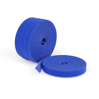 StarTech.com 4-pack 15ft (4.6m) Hook and Loop Roll, 0.5in Wide, Blue, Cut-to-Size Reusable Cable Ties, Fastener Tape, Adjustable Fabric Wraps, Bulk Roll