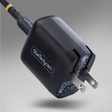 StarTech.com 20W USB‑C Wall Charger, Portable Charger with USB Power Delivery Fast Charging, 5V/9V PD, USB-C Charger, Black