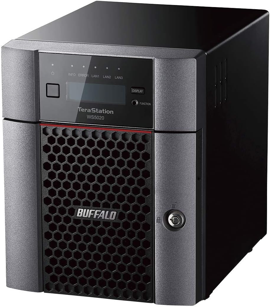 Buffalo TeraStation WS5420DN NAS Desktop Intel Atom® C3338 8 GB DDR4 32 TB HDD Windows Server IoT 2025 Black