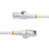 StarTech.com 100ft White CAT6a Ethernet Cable, Snagless RJ45, 10GbE, 100W PoE++, S/FTP, LSZH, 27AWG Pure Bare Copper Wire, 500MHz, Shielded Network Patch Cord w/Strain Reliefs, Individually Tested/ETL Verified