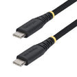 StarTech.com 10ft (3m) USB-C Charging Cable, 60W (3A) PD, Dual-Layer Braided Nylon/TPE Jacket, Rugged USB C Charging Cord, USB 2.0 Laptop Charger Cable
