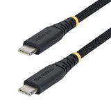 StarTech.com 6in (15cm) USB-C Charging Cable, 60W (3A) PD, Dual-Layer Braided Nylon/TPE Jacket, Rugged USB C Charging Cord, USB 2.0 Laptop Charger Cable