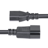 StarTech.com 15ft (4.5m) Power Extension Cord, C14 to C13 PDU Power Cord, 15A 250V, 14AWG, AC Power Cable for PDU/Power Supply, UL Listed