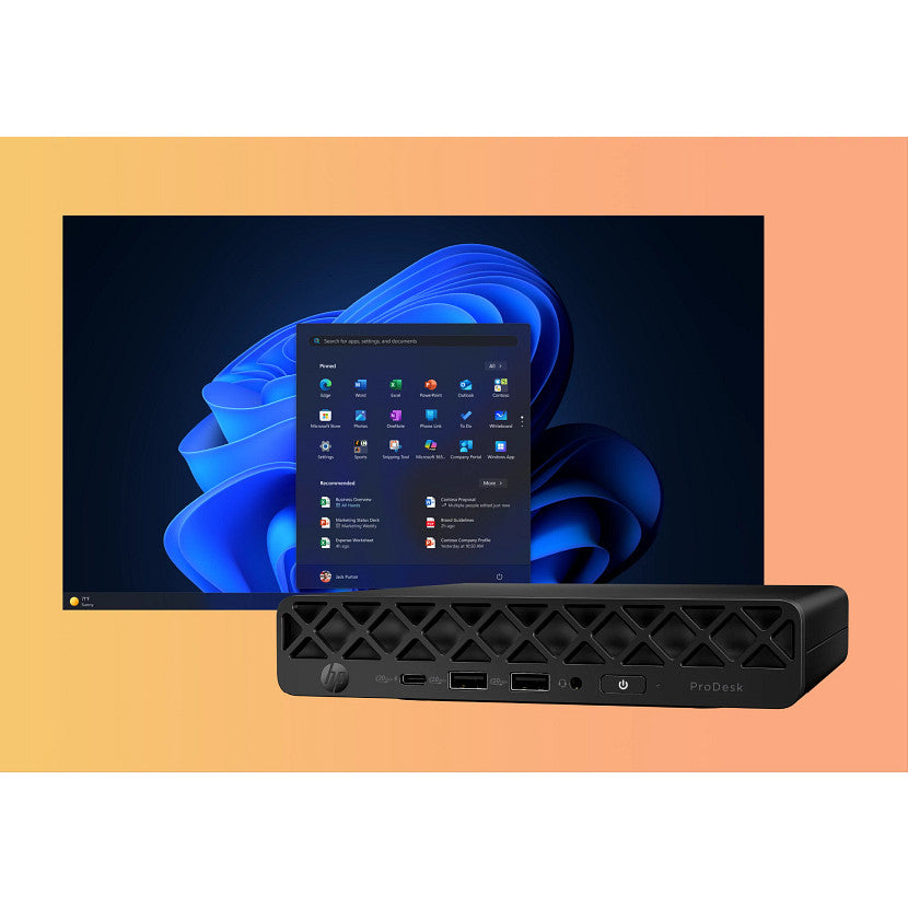 HP ProDesk 4 Mini G1i AI Wolf Pro Security Edition Intel Core Ultra 7 265T 16 GB DDR5-SDRAM 512 GB SSD Windows 11 Pro Mini PC AI PC Black