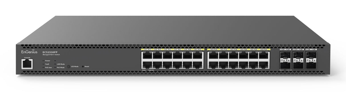 EnGenius Cloud Managed Switch 24-port Multi-GbE PoE.af/at/bt 740W 4xSFP L2 19i