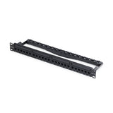 StarTech.com 24 Port 1U Feed Through Patch Panel with Cable Management Bar, Rackmount Cat6 Ethernet Patch Panel with RJ45 UTP Inline Couplers
