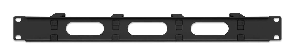 Intellinet 19" Cable Management Panel, 1U, 4 short plastic rings, Black