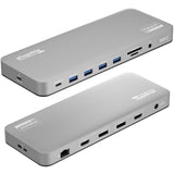 Plugable Technologies UD-6950PDH laptop dock/port replicator Wired USB 3.2 Gen 1 (3.1 Gen 1) Type-C Silver