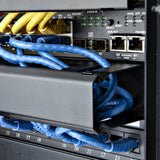 StarTech.com Horizontal 1U Server Rack Cable Management Finger Duct w/ Cover - 19" Network Rack Wire Duct Raceway Panel - Slotted Wire Duct
