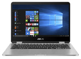 ASUS Vivobook Flip TP401MA-Q1S-CB laptop Intel® Pentium® Silver N5000 Hybrid (2-in-1) 35.6 cm (14") Touchscreen HD 4 GB LPDDR4-SDRAM 128 GB SSD Wi-Fi 5 (802.11ac) Windows 10 Home in S mode Grey