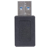 Manhattan USB-C to USB-A Adapter, Female to Male, 10 Gbps (USB 3.2 Gen2 aka USB 3.1), SuperSpeed+ USB, Black, Lifetime Warranty