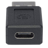 Manhattan USB-C to USB-A Adapter, Female to Male, 480 Mbps (USB 2.0), Hi-Speed USB, Black, Lifetime Warranty