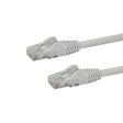StarTech.com 10ft CAT6 Ethernet Cable - White CAT 6 Gigabit Ethernet Wire - 250MHz 100W PoE RJ45 UTP Network/Patch Cord Snagless w/Strain Relief Individually Tested