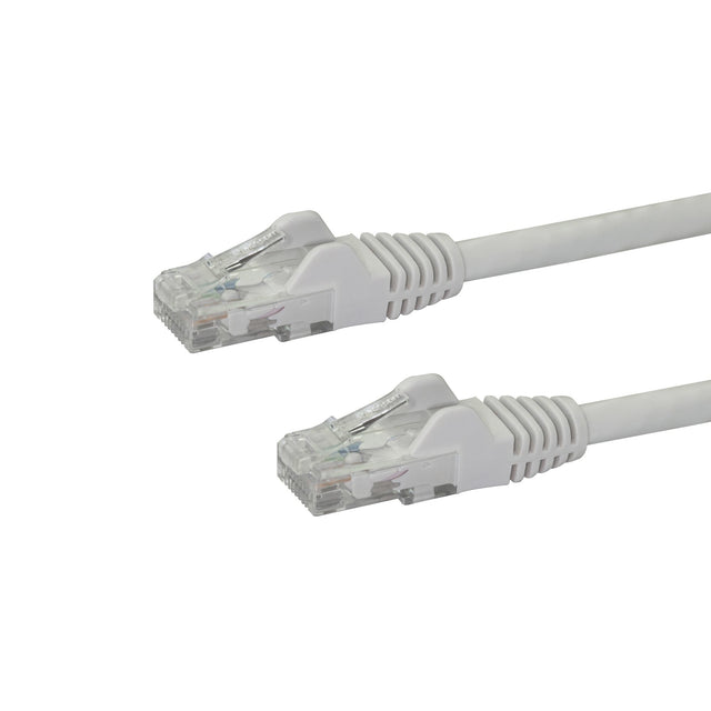 StarTech.com 10ft CAT6 Ethernet Cable - White CAT 6 Gigabit Ethernet Wire - 250MHz 100W PoE RJ45 UTP Network/Patch Cord Snagless w/Strain Relief Individually Tested
