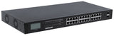 Intellinet 24-Port Gigabit Ethernet PoE+ Switch with 2 SFP Ports, LCD Display, IEEE 802.3at/af Power over Ethernet (PoE+/PoE) Compliant, 370 W, Endspan, 19" Rackmount