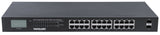 Intellinet 24-Port Gigabit Ethernet PoE+ Switch with 2 SFP Ports, LCD Display, IEEE 802.3at/af Power over Ethernet (PoE+/PoE) Compliant, 370 W, Endspan, 19" Rackmount