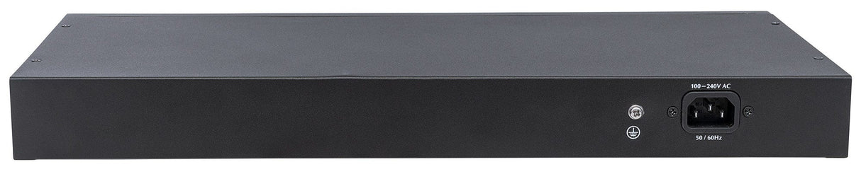 Intellinet 24-Port Gigabit Ethernet PoE+ Switch with 2 SFP Ports, LCD Display, IEEE 802.3at/af Power over Ethernet (PoE+/PoE) Compliant, 370 W, Endspan, 19" Rackmount