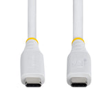 StarTech.com 1.5ft (45cm) USB4 Cable, 40Gbps, USB-IF Certified USB-C Cable, 240W PD, 8K 60Hz/4K 240Hz DP2.1 DP40, TPE Jacket, Thunderbolt 4 Compatible - White USB-C Cord