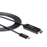 StarTech.com 6.6ft (2m) USB C to HDMI Cable - 4K 60Hz USB Type C to HDMI 2.0 Video Adapter Cable - Thunderbolt Compatible - Laptop to HDMI Monitor/Display - DP 1.2 Alt Mode HBR2 - Black