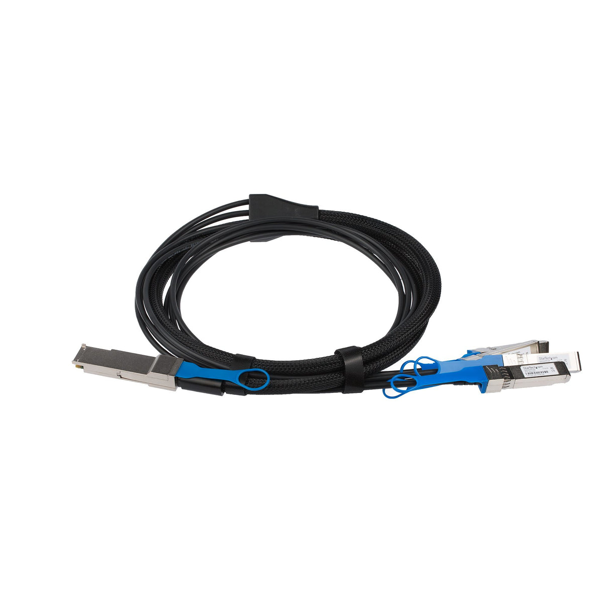 StarTech.com MSA Uncoded Compatible 2m 40G QSFP+ to 4x SFP+ Direct Attach Breakout Cable Twinax - 40GbE QSFP+ to 4x SFP+ Copper DAC 40 Gbps Low Power Passive Transceiver Module DAC