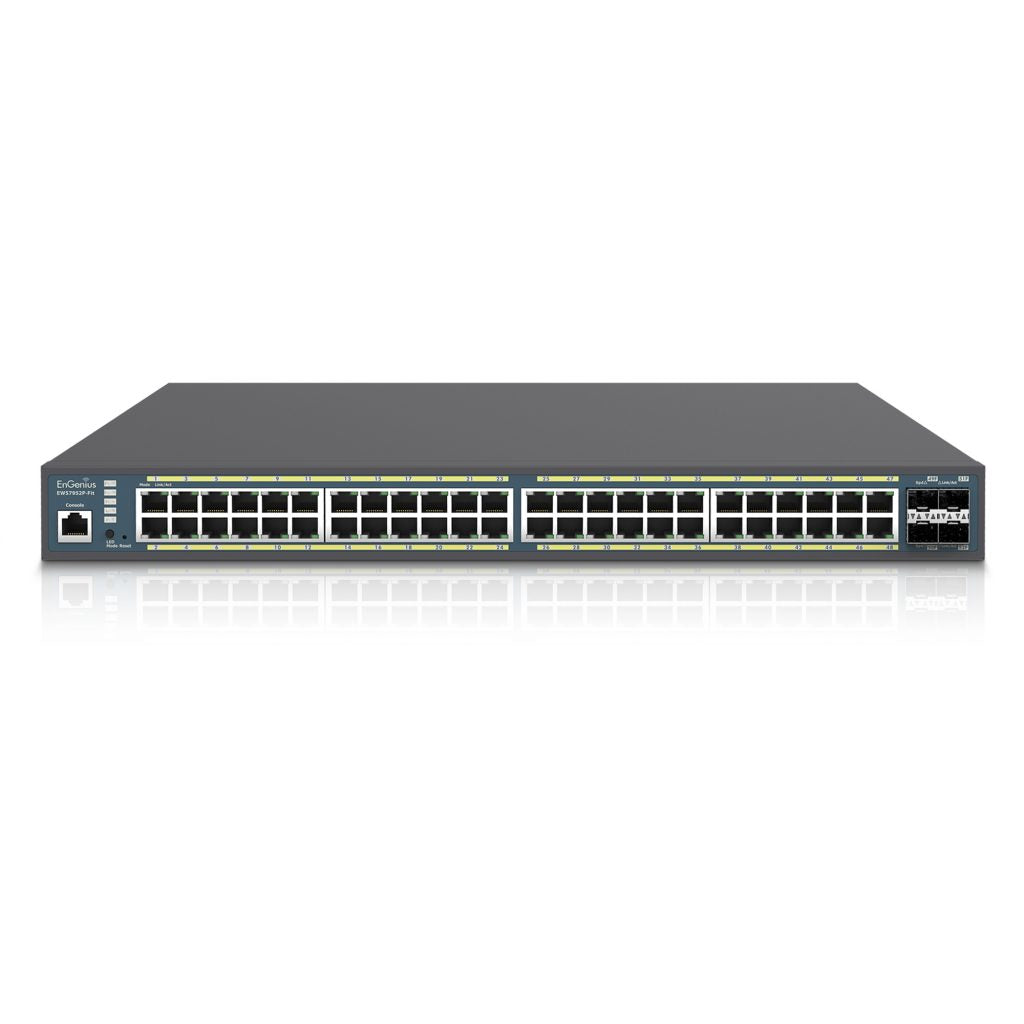 EnGenius Switch 48-port GbE PoE.af/at(+) 410W 4xSFP L2 19i