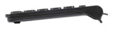Manhattan Slim Wired USB Mini Keyboard, 12 Multimedia/Function Keys, Built-in 1.5 m (5 ft.) USB-A Cable, Compact, Low-Profile Format, for PC and Laptop, Black