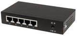 Intellinet 5-Port Gigabit Ethernet PoE+ Switch, 4 x PSE Ports, IEEE 802.3at/af Power over Ethernet (PoE+/PoE) Compliant, 60 W, Desktop