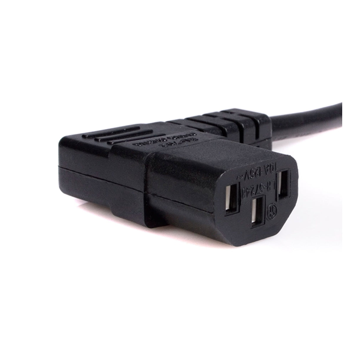 StarTech.com 6ft (1.8m) Computer Power Cord, NEMA 5-15P to Right Angle C13, 10A 125V, 18AWG, Black Replacement AC Power Cord, Printer Power Cord, PC Power Supply Cable, Monitor Power Cable - UL Listed