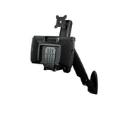 StarTech.com Wall Mount Workstation - Articulating Full Motion Standing Desk with Ergonomic Height Adjustable Monitor & Keyboard Tray Arm - Mouse & Scanner Holders - Single VESA Display - TAA