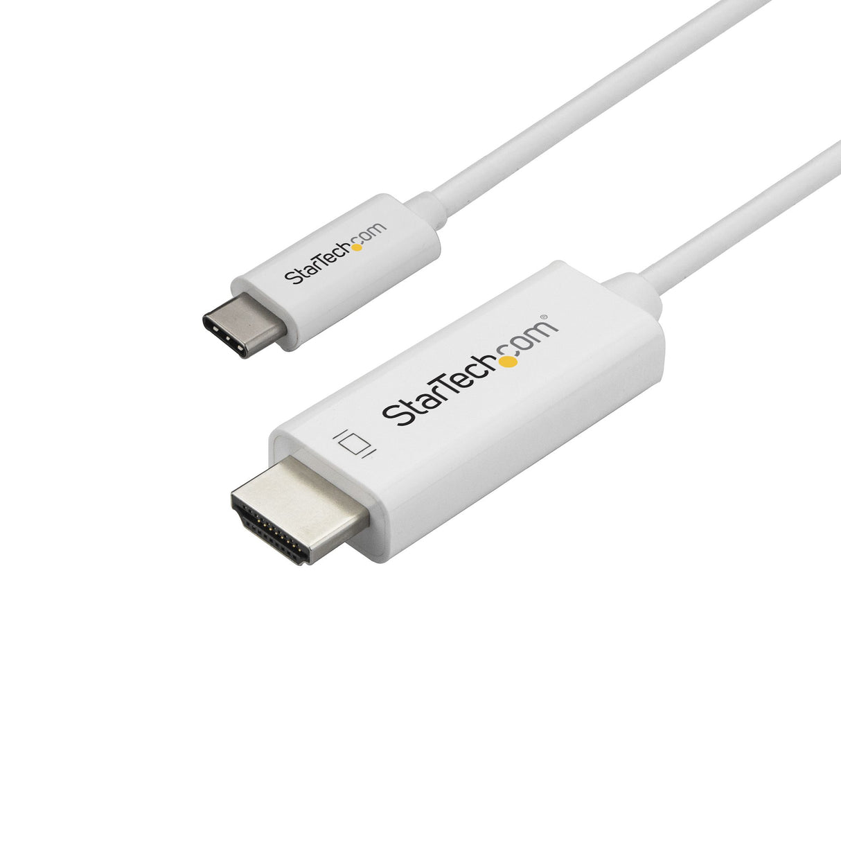 StarTech.com 3.3ft (1m) USB C to HDMI Cable - 4K 60Hz USB Type C to HDMI 2.0 Video Adapter Cable - Thunderbolt Compatible - Laptop to HDMI Monitor/Display - DP 1.2 Alt Mode HBR2 - White