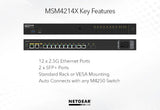 NETGEAR M4250-12M2XF Managed L2/L3 2.5G Ethernet (100/1000/2500) 1U Black