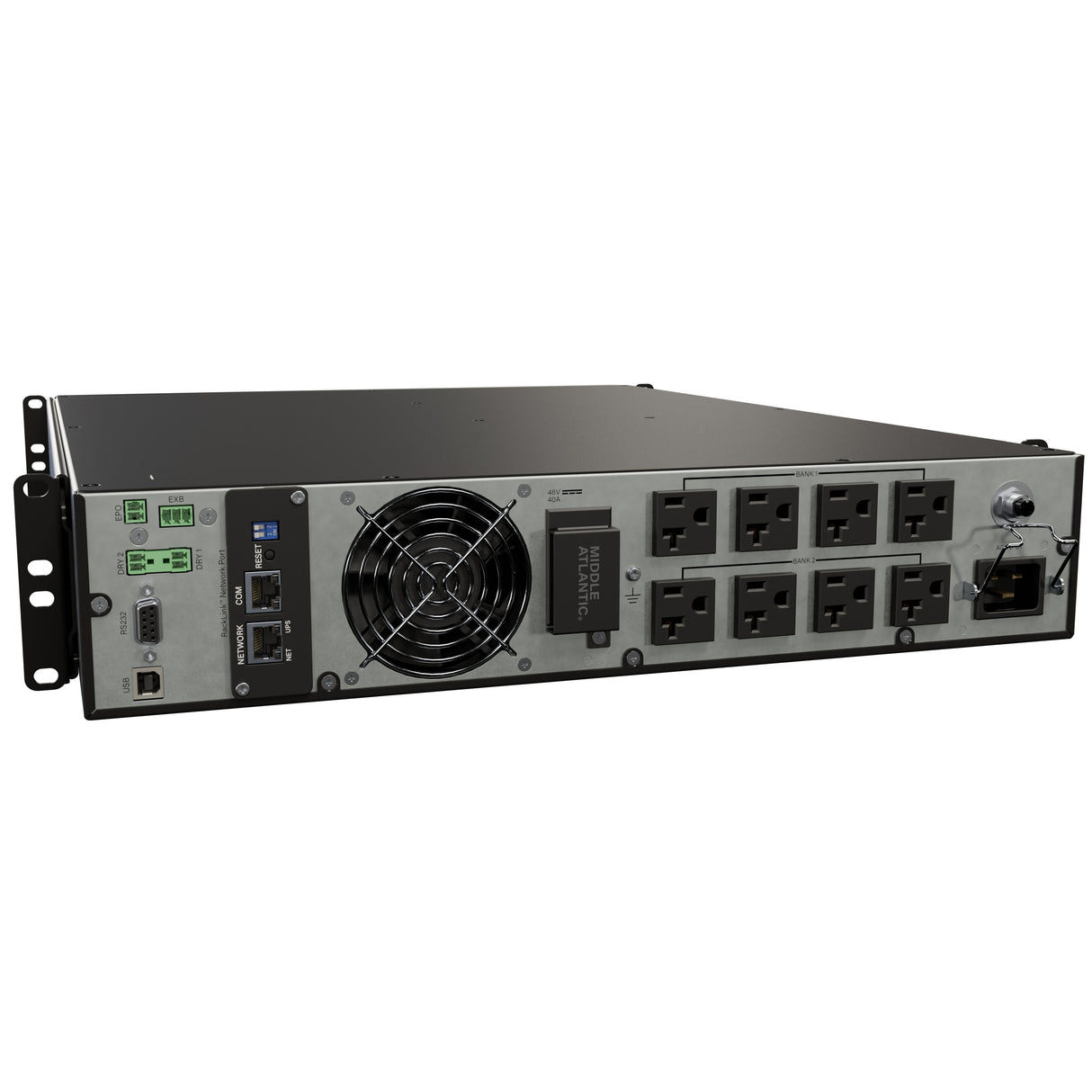 Middle Atlantic NEXSYSTM 2000VA, 20 Amp UPS Backup Power System with RackLinkTM, Bank Outlet Control
