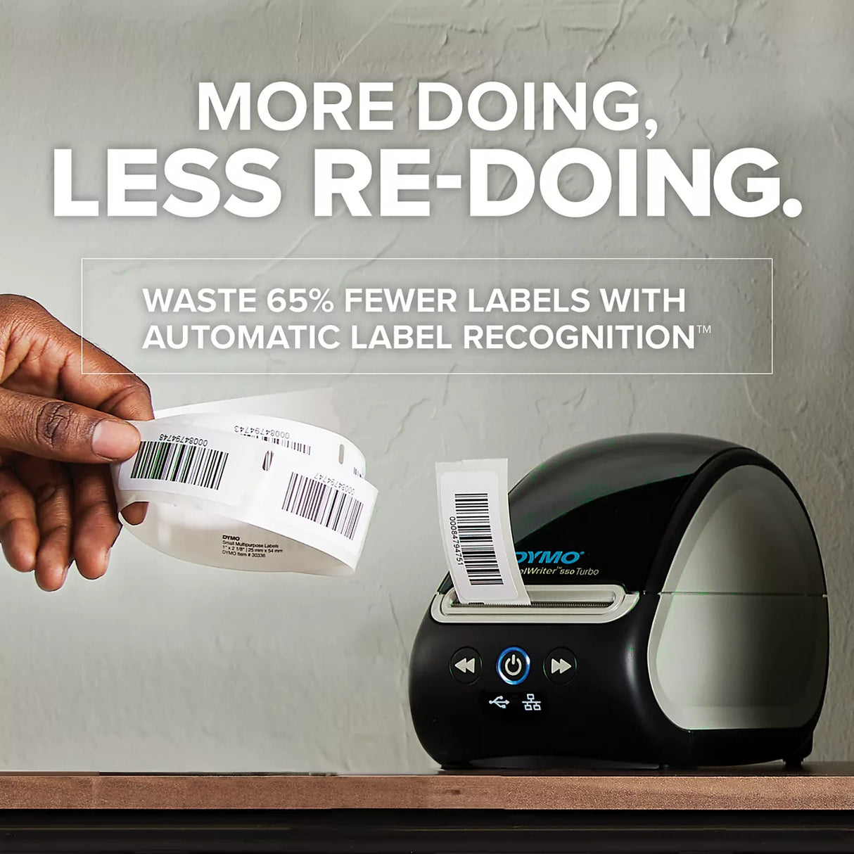 DYMO LabelWriter 550 Turbo Label Printer | Label Maker with High-Speed Direct Thermal Printing | Automatic Label Recognition | Prints Shipping Labels & More with USB/LAN Connectivity | UK 3 Pin Plug