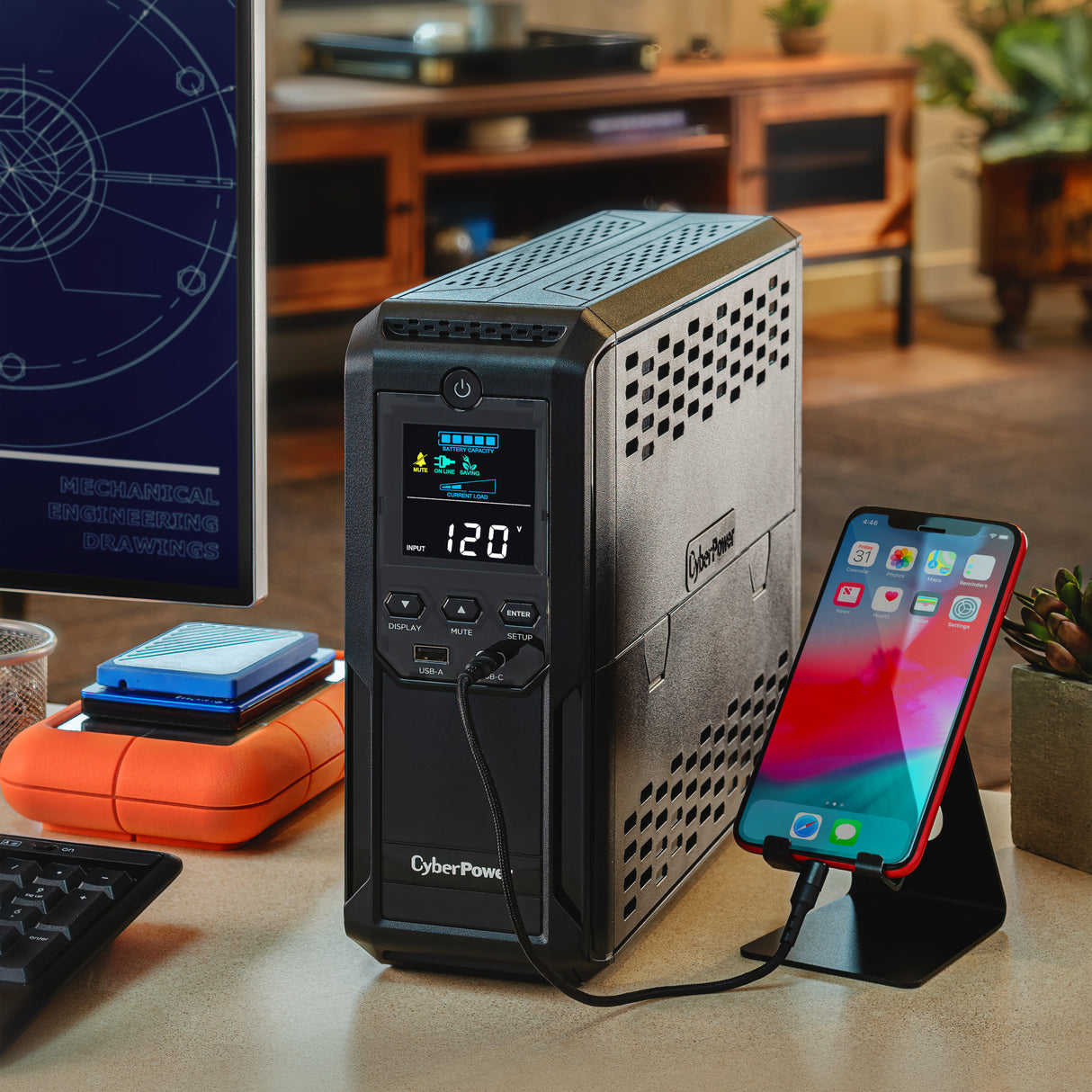 CyberPower LCD CP1500AVRLCD3 uninterruptible power supply (UPS) Line-Interactive 1.5 kVA 900 W 12 AC outlet(s)