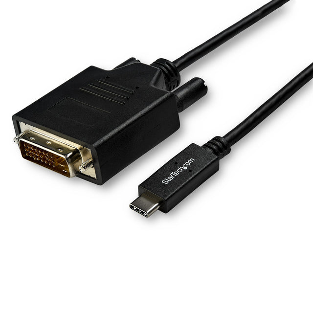 StarTech.com 10ft (3m) USB C to DVI Cable - 1080p (Single Link) USB Type-C (DP Alt Mode HBR2) to DVI-Digital Video Adapter Cable - Works with Thunderbolt - Laptop to DVI Monitor/Display