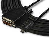 StarTech.com 10ft (3m) USB C to DVI Cable - 1080p (Single Link) USB Type-C (DP Alt Mode HBR2) to DVI-Digital Video Adapter Cable - Works with Thunderbolt - Laptop to DVI Monitor/Display