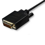 StarTech.com 10ft (3m) USB C to DVI Cable - 1080p (Single Link) USB Type-C (DP Alt Mode HBR2) to DVI-Digital Video Adapter Cable - Works with Thunderbolt - Laptop to DVI Monitor/Display