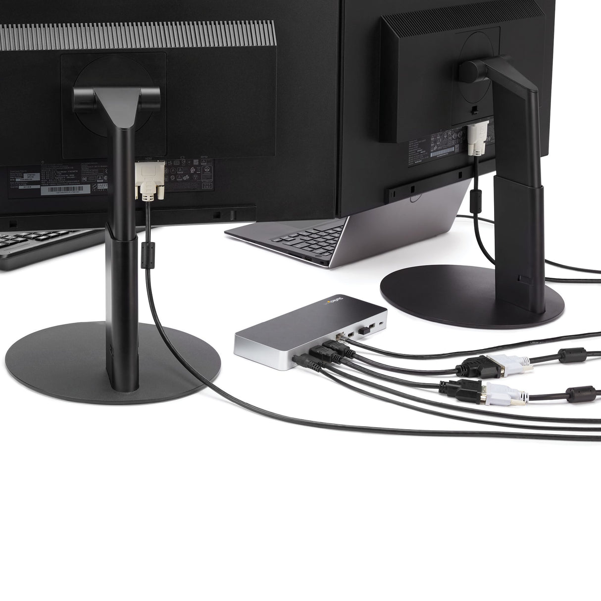 StarTech.com Dual Monitor USB C Docking Station with 60W Power Delivery for Windows Laptops - USB C to HDMI or DVI Dock - USB 3.1 Gen 1 Type C Dock w/ Charging - Thunderbolt 3 Compatible