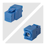 StarTech.com Cat6 Keystone Jack, 24-Pack RJ45 Ethernet Keystone Jacks, UTP Cat6 Wall Jack, 180-Degree Toolless, Blue