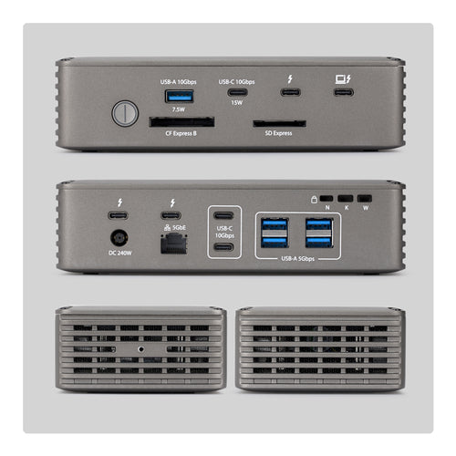 StarTech.com Thunderbolt 5 Dock with NVMe Slot for Mac and Windows, Up to Dual 8K 60Hz or Triple 4K 144Hz, 140W Laptop Charging, 5GbE, 120Gbps Bandwidth Boost