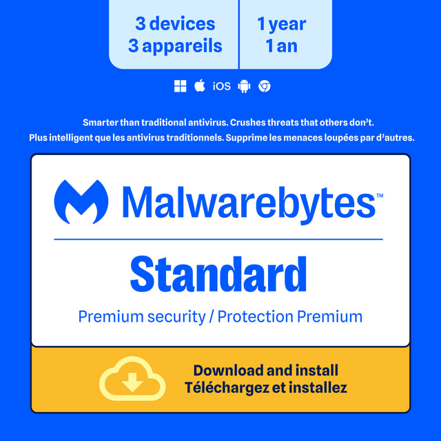 Malwarebytes Premium 3-Device 1-Year PC/MAC/Android/iOS ESD (DOWNLOAD CODE)