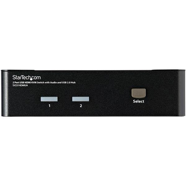 StarTech.com 2 Port USB HDMI KVM Switch with Audio and USB 2.0 Hub - TAA