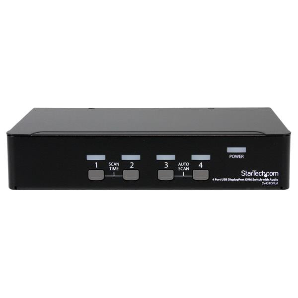 StarTech.com 4 Port USB DisplayPort KVM Switch with Audio - TAA
