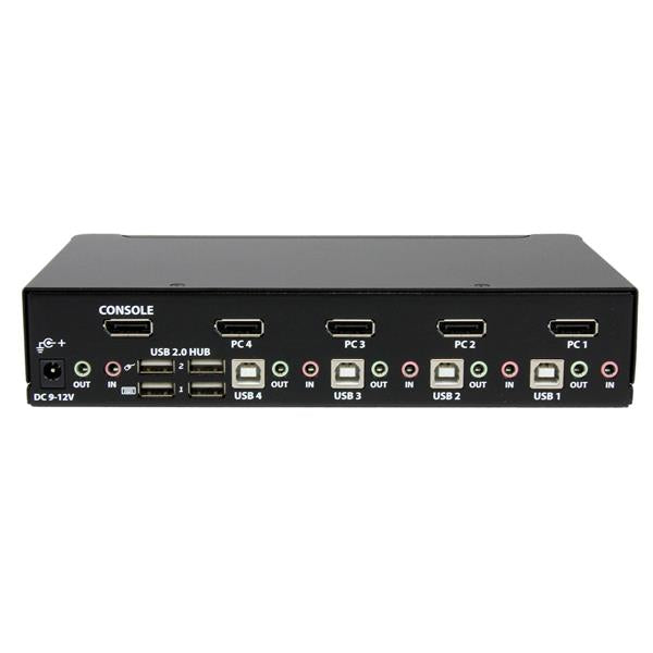 StarTech.com 4 Port USB DisplayPort KVM Switch with Audio - TAA