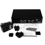 StarTech.com 4 Port USB DisplayPort KVM Switch with Audio - TAA