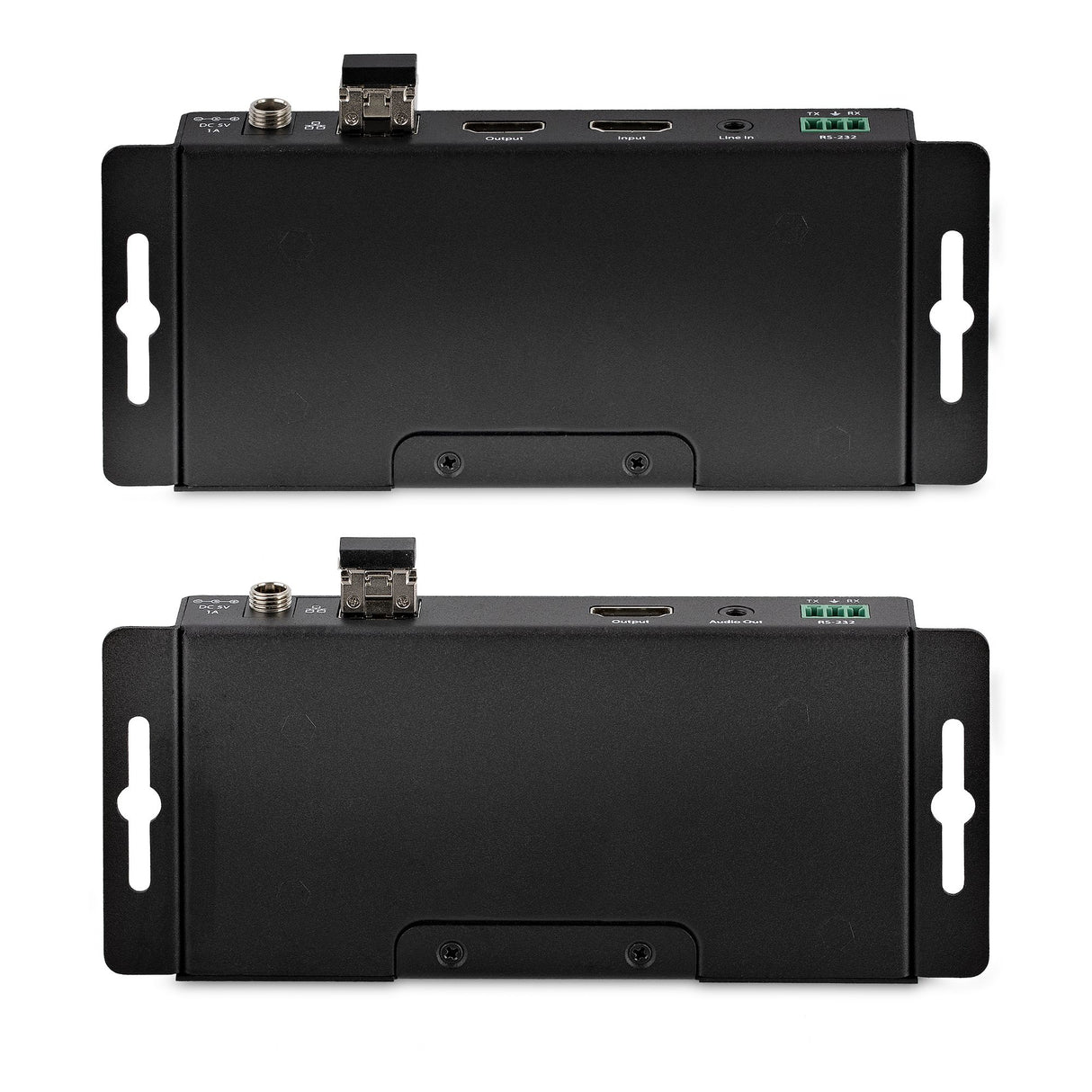 StarTech.com 4K HDMI over Fiber Extender Kit, 4K 60Hz up to 3300ft/1km (Single Mode) or 1000ft/300m (Multimode) LC Fiber Optic, HDR, HDCP, 3.5mm Audio/RS232/IR Extender, Transmitter and Receiver Kit